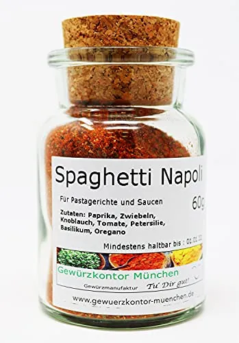 Spaghetti Napoli Gewürzmischung 60g im Glas Gewürzkontor München