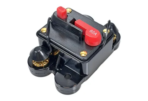 Impulse Innovation Kfz-Sicherungshalter Sicherungsautomat, M6, 12-48V, 60A, mit Abdeckung, 100 A