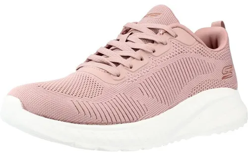 Skechers Bobs Squad Chaos Face Off Damen Sportschuhe - Damen-Sneaker mit bequemem Blush Engineered Knit, gepolsterter Memory Foam-Einlegesohle und einem guten Zweck: Jeder Kauf unterstützt Tiere in Not.
