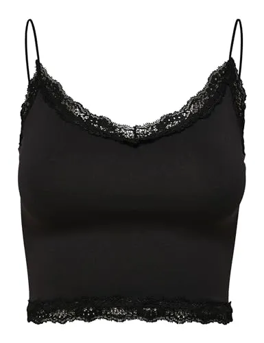 ONLY Onlvicky Lace Seamless Cropped Top Noos