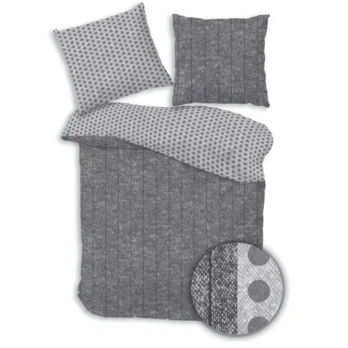 Träumschön Bettwäsche Biber 135x200 oder 155x220 cm in grau von Träumschön
