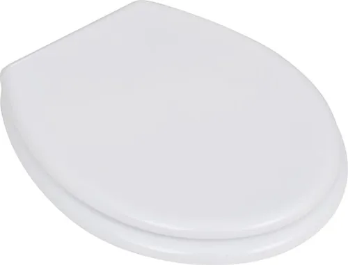 vidaXL Toilettensitze 2er Set aus MDF in Weiß - Hochwertige WC-Sitze aus strapazierfähigem MDF mit starken Chrom-Zink-Scharniere, ideal für Familien und Gewerbe. Passt auf gängige Toilettenschüsseln und ist einfach zu installieren und zu reinigen.