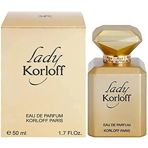 Korloff Lady Korloff Eau de Parfum 50 ml - Damen Parfum mit einem blumigen Amber-Duft, perfekt für besondere Anlässe. Hergestellt in Frankreich, bietet es langanhaltenden Duftgenuss in normaler Größe.