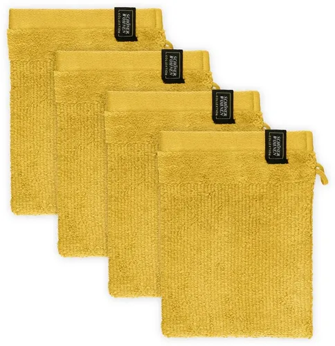 SCHÖNER WOHNEN-Kollektion Waschhandschuh Sense, (Packung, 4-St), mit Velourborte, hautschmeichelnde Airtouch Qualität, super weich
