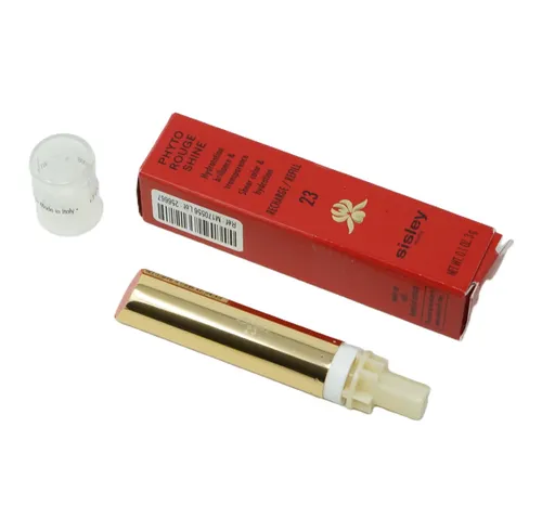 Sisley Phyto-Rouge Shine Lippenstift 23 Sheer Flamingo 3 g - Lippenstift mit glänzendem Finish, pflegendem Hydrobooster-Komplex und nachfüllbarer Schmuckhülse im Zebra Design für umweltbewusste Schönheit.