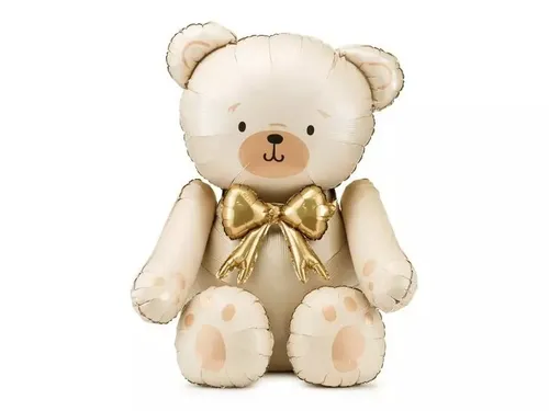 Balon foliowy Miś kremowy 75x84cm PartyDeco 5904555086500