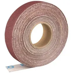 Schleifpapierrolle 2,5cm x 10m Aluminiumoxid 100 Körnung - Hochwertige Schleifpapierrolle 2,5 cm x 10 m aus Aluminiumoxid für präzise Oberflächenbearbeitung. Ideal für Holz, Metall und Kunsthandwerk. Mit langlebigem Textilrücken für weniger Abfall und mehr Effizienz in deiner Werkstatt.
