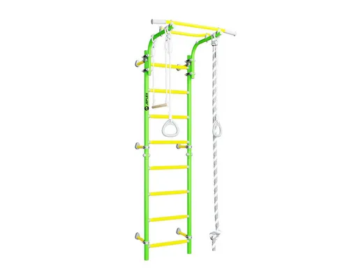 Jeflex Sprossenwand ClimbMaxx M2, Wandmontage - Turngeräte für Kinder mit verstellbarer Klimmzugstange und Massagestufen zur Förderung der Motorik, ideal für sicheres Klettern und Spiel.