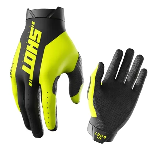Shot Race Gear Lite Motocross Handschuhe Herren – Atmungsaktive MX/MTB Handschuhe für Enduro und Downhill