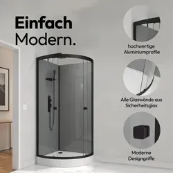 Marwell Komplettdusche Grey Style Round 215x90x90cm
