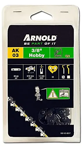 ARNOLD - Sägekette 3/8 Zoll Hobby, 1.3 mm, 55 Treibglieder, 40 cm Schwert; 1191-X1-0017