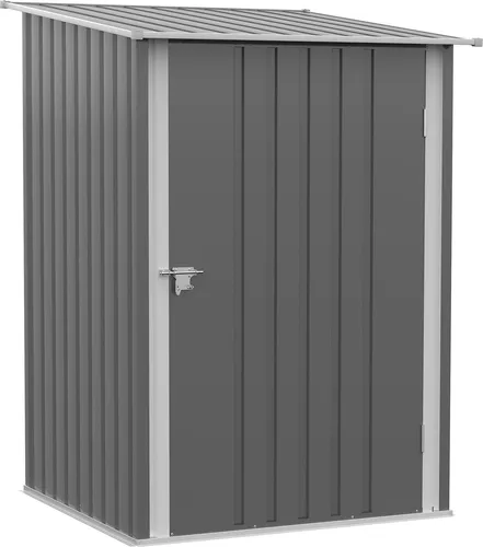 Geräteschuppen aus Stahl 100 x 103 x 160cm Grau