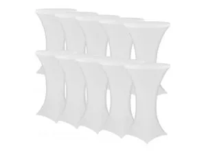 NYVI Stehtischhusse Gala Weiß Ø 60-65 cm 10er Set in weiß von NYVI