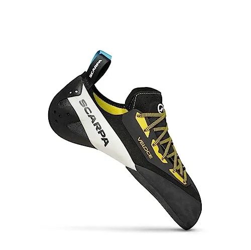 Scarpa Veloce Lace Kletterschuhe - Schwarz - 45,5 - Kletterschuhe für maximale Präzision und Komfort, ideal für anspruchsvolle Kletterer, mit schnürbarem Design für optimale Anpassung.