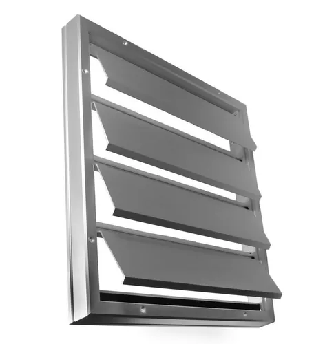 Überdruck Abluftgitter LG 4646 GL - Alu Lamellengitter 455x455mm - Abzüge, Gitter & Belüftungen - Hochwertiges eloxiertes Aluminium-Lüftungsgitter für optimale Luftzirkulation, ideal für Entlüftungssysteme.