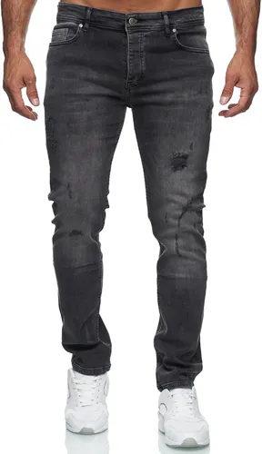 Reslad Herren Jeans RS-2090 Destroyed Slim Fit Schwarz W38 / L34 - Stylische Reslad Herren Jeans im Slim Fit, ideal für lässige Outfits. Hochwertiger Stretch-Denim für optimalen Tragekomfort und eine moderne Passform. Perfekt für jeden Tag!