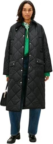 Tommy Hilfiger Damen Padded Flag Quilted Coat Ww0Ww47747 Parka-Mantel, Black (Black), M