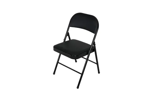 HTI-Living Klappstuhl Wedigo - Kunstleder Schwarz - Robuster Klappstuhl für Familienfeiern und Firmenveranstaltungen, mit gepolsterter Sitzfläche und platzsparendem Design - ideal für Küche, Balkon oder unterwegs.