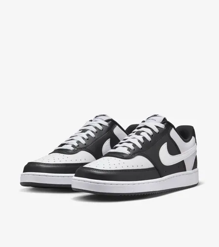 Nike Damen Court Vision Lo Nn Sneaker, Black/White, 43 EU - Damen-Sneaker mit nostalgischem 80er-Jahre-Basketball-Design, gepolstertem Kragen für höchsten Komfort und Atmungsaktivität.