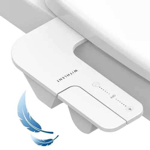 Bidet Einsatz Für Toilette - Ultra-Slim Nicht Elektrisch Bidet Aufsatz Für Toilette mit,Doppel Düsen Bidet Toilettenaufsatz,Spart Papier,Einfache Kontrolle WC-Aufsatz, Taharet (Weiß)