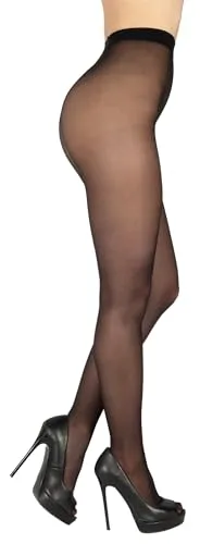 Produktbild BANANALU Anti Laufmasche 30 Den Extra Matt Strumpfhose mit Tulle Effekt Reißfeste Premium 30 Nero L
