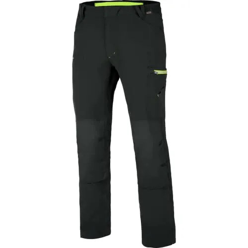 WÜRTH MODYF Bundhose Stretch Evolution - professionelle Arbeitshose für Herren - Bundhose mit Knieschutztaschen - in der Größe 26 in Anthrazit Lime