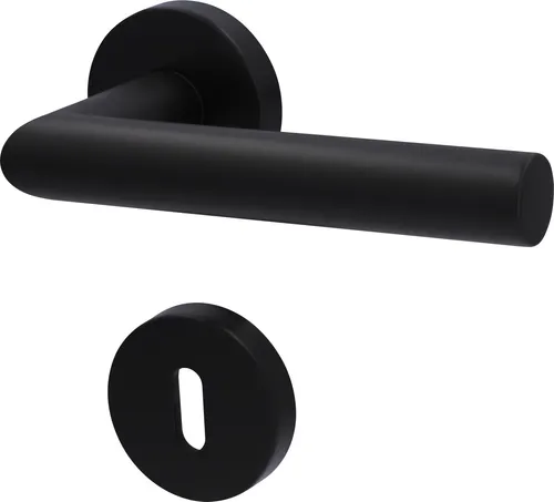 Alpertec Rosettengarnitur Fair I-Rosette BB Edelstahl schwarz Ø 5,2 cm