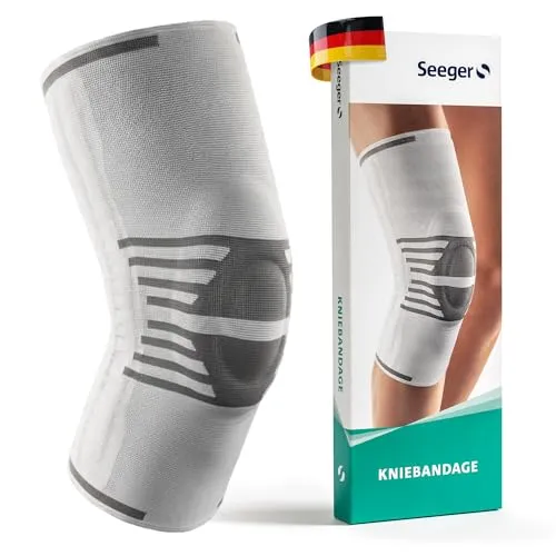 Seeger Basic Kniebandage – Orthopädische Kompressionsbandage zur Stabilisierung & Schmerzlinderung, Für Damen & Herren, Unterstützung bei Knieschmerzen & Arthritis, Made in Germany (Gr.6)