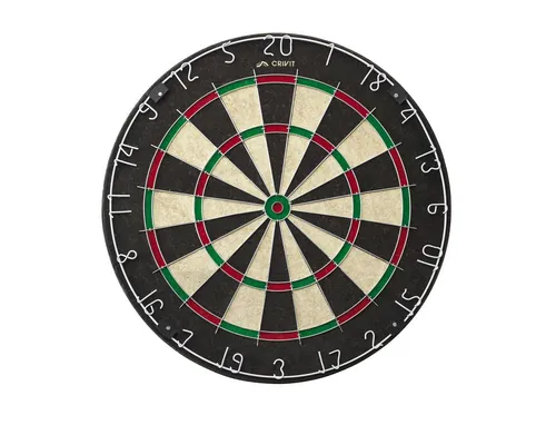 CRIVIT Sisal-Dartscheibe mit Zubehör - Offizielle Turniermaße - Hochwertige Sisal-Dartscheibe mit langlebigem Material und klarer Drahtabgrenzung. Ideal für spannende Turnierspiele und inkl. Zubehör für sofortigen Spielspaß.