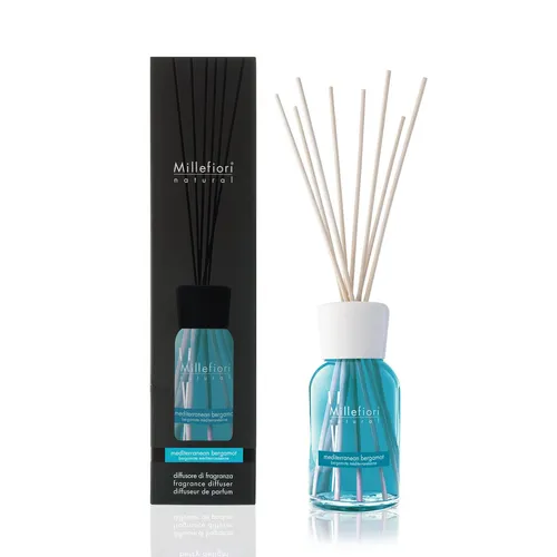 Millefiori Milano Reed Stick Diffuser 250ml Mediterranean Bergamot - Düfte & Aromen – Erleben Sie den erfrischenden Duft von mediterraner Bergamotte, der Ihr Zuhause in eine Oase der Entspannung verwandelt.