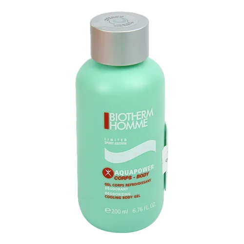 BIOTHERME HOMME Aquapower Cooling Body Gel 200ml - Herrenpflege mit kühlendem Effekt, ideal für erfrischende Körperpflege nach dem Sport oder an heißen Tagen.