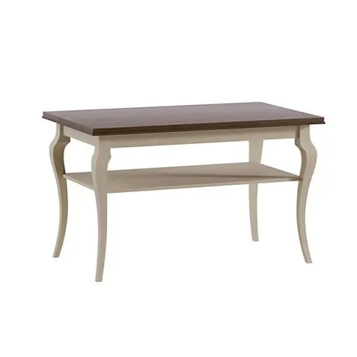 Eleganter Wohnzimmertisch aus Massivholz - Stilvoller Couchtisch im Art-déco-Design, bietet praktischen Stauraum und ist ideal für Ihr Wohnzimmer. Maße: 111 x 66 x 54 cm, gefertigt aus hochwertigem Massivholz.