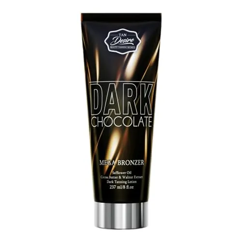 Dark Chocolate Mega Bronzer – Tan Desire - Selbstbräuner mit professionellem Bräunungsbeschleuniger für eine intensive, langanhaltende Bräune und einen schokoladigen Duft.