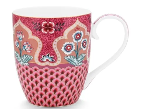 Pip Studio Flower Festival SCA.Henkelbecher Dark p. XL 450 ml
