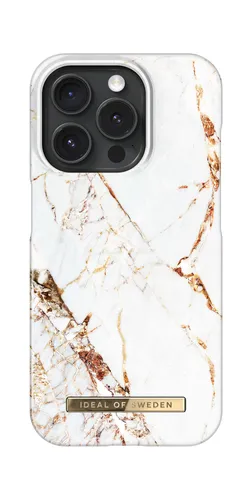 Cover für Apple iPhone 15 Pro - IDFC-I2361P-46 (Weiß) - Stylisches Printed Case für iPhone 15 Pro in Carrara Gold, schützt Ihr Smartphone und verleiht ihm einen eleganten Look.