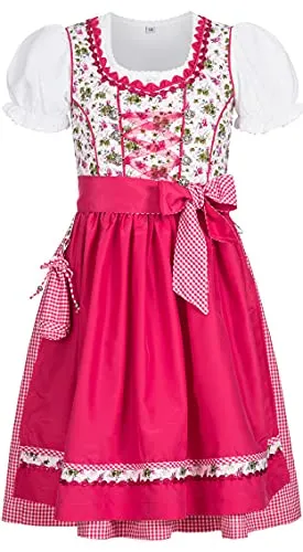 Nübler Dirndl Mädchen Natalie in weiß von Nübler