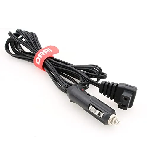 DRRI Mini Kühlschrank 12V DC 2 Pin Netzkabel für Mobicool Kühlbox, Autokühlbox, Auto Gefrierschrank Kühlschrank (RA 1.5M)