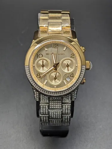 Michael Kors MK7329 Runway Uhr Damenuhr Edelstahl Bicolor 10bar Chrono Datum - Armbanduhren für Damen, elegante Bicolor-Optik mit 10 bar wasserdicht und praktischer Chronofunktion für stilbewusste Frauen.