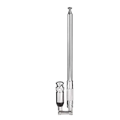 Bingfu Scanner Funkgerät Antenne BNC Stecker, 20-1300 MHz Teleskopantenne | 8 Abschnitte für Funkscanner, Handfunkgeräte, Empfänger, Frequenzzähler und Breitbandanwendungen im Innenbereich