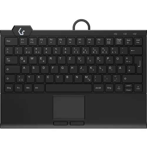 KeySonic TAS KSK-5210ELU Mini Touchpad schwarz - Tastaturen, kompakte Bauweise mit integriertem Touchpad für platzsparendes Arbeiten und komfortable Bedienung.
