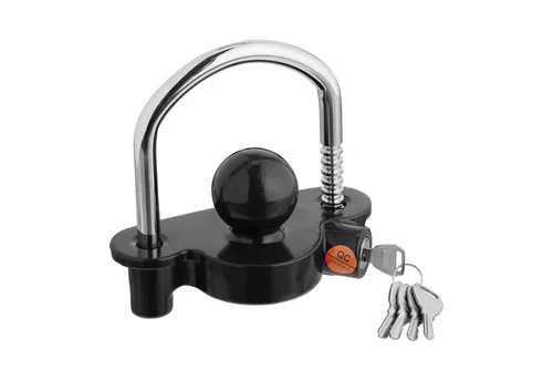 relaxdays Anhängerschloss mit 5 Schlüssel (1-tlg), schwarz