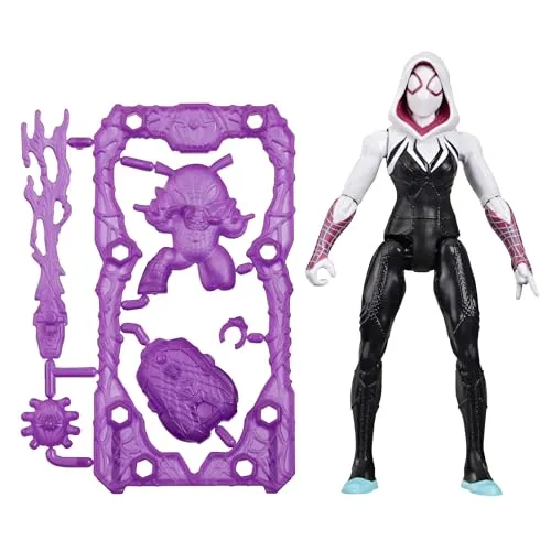Marvel Spider-Man ActionVerse Ghost-Spider Action-Figur (11,4 cm) & Accessoires, Superhelden-Spielzeug & Figuren für Kinder, ab 4 Jahren