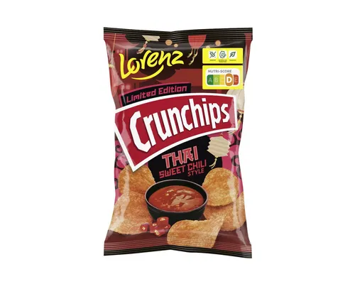 LORENZ Knabberei, Lorenz Crunchips Thai Sweet Chili Style Kartoffelchips Packung 130g