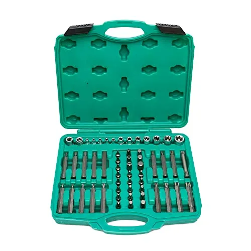 Steckschlüsselsatz für alle gängigen Schraubenformen 56tlg Steckschlüsseleinsätze I 1/2