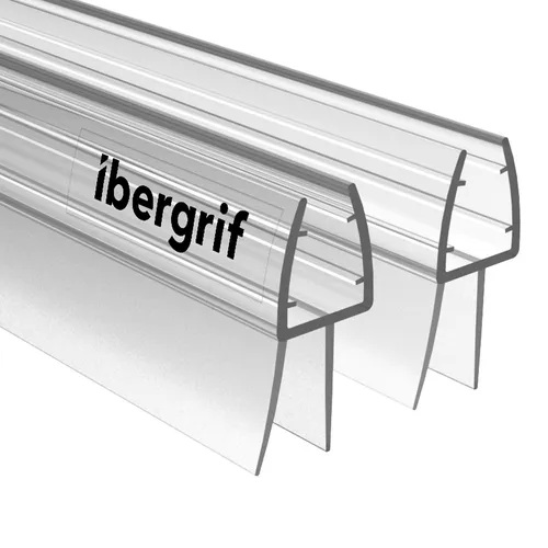 Ibergrif M102-80 Duschdichtung fuer 5-8mm Glastueren 2 Stueck 80cm Verlaengerter
