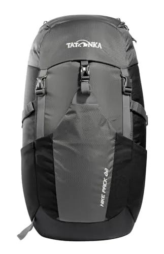 Tatonka Wanderrucksack Hike Pack 22l mit Rückenbelüftung und Regenschutz - Leichter, bequemer Rucksack zum Wandern mit 22 Liter Volumen - PFC-frei (titan grey/black)