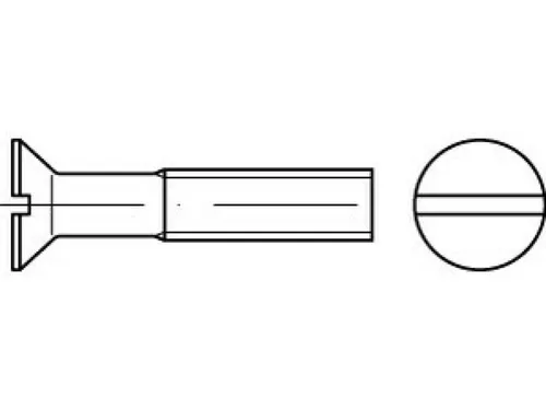 Senkschraube mit Schlitz ISO 2009 Edelstahl A4 M12 x 60mm - Eisenwaren: Hochwertige Senkschraube aus Edelstahl A4, ideal für korrosionsbeständige Anwendungen mit metrischem Gewinde und 90° Kopfwinkel.