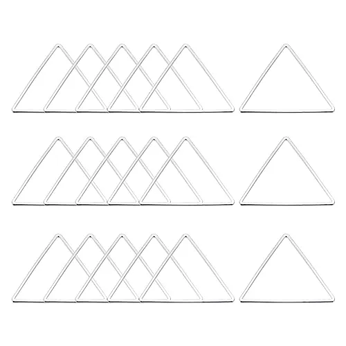 sourcing map Dreieck Ohrring Bördeln Reifen Dreieck Hohle Rahmen Charm 24mm/ 0.94