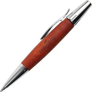 Faber-Castell E-Motion Birnbaumholz Kugelschreiber - Edler Kugelschreiber aus hochwertigem Birnbaumholz, mit exzellentem Schreibkomfort und dokumentenechter Mine. Ideal für stilvolle Schreibmomente.