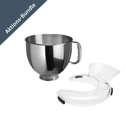 KitchenAid Edelstahlschüssel 4,8 L mit Easy Snap Spritzschutz